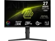 MSI 27" 180 Hz Rapid VA QHD Gaming Monitor Adaptive Sync 2560 x 1440 (2K) 97%