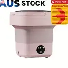 Mini Washer 3 Modes Compact Washing Machine for Student Dormitory (Pink A US)