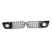 Pair Honeycomb Mesh Fog Light Open Vent Grill Intake For Audi A4 B8 2009-2012 12 (for: Audi)