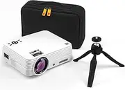 KODAK FLIK X7 Home Projector (Max 1080p HD) with Tripod, & Case Included | Compact, Projects Up to 150” with 720p Native Resolution & 30,000 Hour, Lumen LED Lamp| AV, VGA, HDMI & USB Compatible