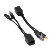 12V POE Adapter Cable Cord RJ45 Injector Splitter Network Power over Ethernet