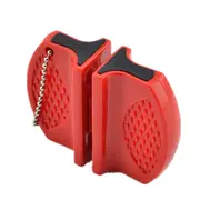 4 Pcs Butterfly Type Portable Mini Kitchen Knife Sharpener Camping Pocket Knife Sharpener(Red)
