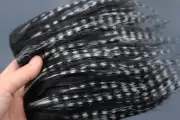 2 pcs 20X10cm Furabou Craft Fur Black Man-Made Fiber Streamer Fly Tying Material