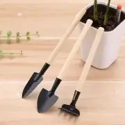 Flower Pots Multifunctional Wooden Handle Small Rake Shovel Garden Shovel Spade-