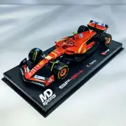 Carlos Sainz #55 Bburago 2024 F1 1/43 Scuderia Ferrari SF24 With Helmet