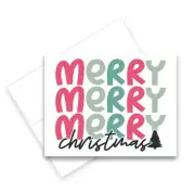Merry Christmas Greeting Cards with Envelopes, Set of 25 Christmas Notecards