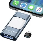 USB Stick 256GB,Flash Drive for iPhone-4 in 1 Photo Memory Stick External Storage Pen Drive Compatible for IOS/Android/Tablet/PC and Devices (Blue, 256G)