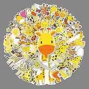 Giraffe Stickers,50 PCS Giraffe Graffiti Vinyl Waterproof Decals for Water Bottles Computer Bicycle Skateboard Luggage Phone Pad Laptop Kids Teens Stickers Pack