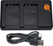 DSTE Dual USB Quick Charger Compatible with EN-EL20, EN-EL22, EN-EL24, Nikon 1 J1, J2, J3, AW1, S1, V3, J4, S2, J5, Coolpix A, Blackmagic Pocket Cinema Camera - 8.4V Output, 2-in-1 Battery Charger