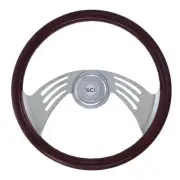 Wood Steering Wheel 2 Spoke Pinion Flight 18" for Western Star, Peterbilt.......