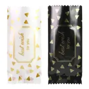 New Flat Open Top Snack Favor Bags Triangle Design Different Colors & QTY 4x9cm