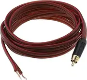 ECSiNG RCA to Speaker Wire Adapter - Bare Wire to RCA Plug Connector for Cable Repair - Audio Video DVD Player Cord 16 AWG 2m
