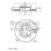 Bremtec Euro-Line GeoZinc Coated Brake Rotor - BDR17420EL