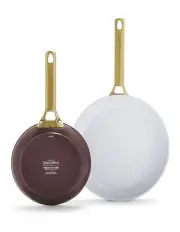 [GreenPan] Padova Fry Pan Set 20,28cm 2 Pack in Chocolate Truffle