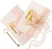 OFFSCH Elegant Wedding Vow Book Set 2pcs Unique Designs for Banquets Celebrations