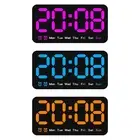 LED Desktop Alarm Clock Digital Clock Large Display Modern Dimmer Desktop LED