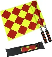 GANAZONO 2pcs Football Flags Soccer Flags Soccer Referee Flags Football Hand Flags Assistant Referee Flags Flag Referee Special Flag Banner Utensils Sports Signal Flag