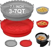 Silicone Air Fryer Liner for Ninja Air Fryer AF101 4QT, AF161/AF150 5.5QT, 2-Pack Air Fryer Accessories Compatible with Ninja AF101 Air Fryer, Ninja AF150Air Fryer XL and Ninja AF161 Max