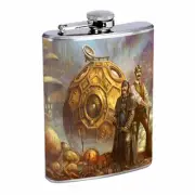 Time Travel Flask D9 8oz Stainless Steel Space Time Machine Quantum Paradoxes