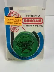 Vtg Duncan Butterfly Yo-Yo In Pkg NIP Green Toy R Us