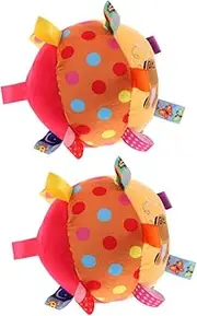 Abaodam Pack Soft Plush Toy Balls Bell Tags Sensory Development Ball for Boy Girl for Boys and Girls