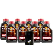 8L Motul 8100 X-MAX 0W40 Wix Filter Motor Oil Change Kit API SN