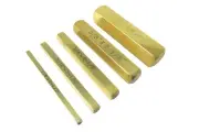 5 Piece Solid Brass Set Up Bar Gauge Blocks 1/8, 3/16, 1/4, 3/8 & 1/2" 506005