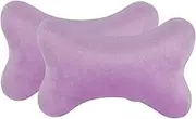 Car Seat Memory Foam Headrest with Adjustable Shoulder Belt Soft Neck Support Pillow and Removable Cover Memory Pad(2pcs-Purple)
