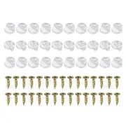 Glass Retainer Clips, 50 Packs Cabinet Glass Clips for 3-4 mm Glass Cabinet Door