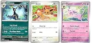 Umbreon Espeon Eevee - Obsidian Flames - Pokemon Evolution 3 Card Lot - 086/197-130/197