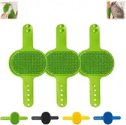 Silicone Cat Grooming Strap Pad - Adjustable Self-Groomer Brush & Massager for Indoor Cats, Dogs, Climbing Frames, Table Legs - Pet Grooming Tool (Green)