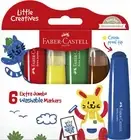 Faber-Castell: Little Creative Extra Jumbo Ultra Washable Markers (Pack of 6)
