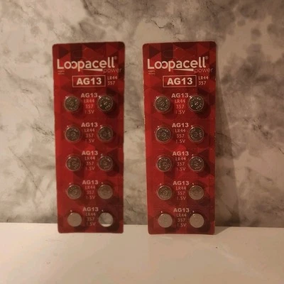 Button Cell Batteries 1.5V, LR44, 357, AG13, (2 Packs of 10)