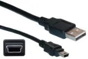 Mini USB Cable for Garmin Nuvi GPS 40 465LMT USB Data Sync Transfer Connector