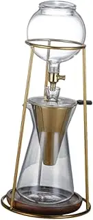 Fonowx Ice Drip Coffee Maker Pot 700ml Accessories, Borosilicate Glass Cold Brew Coffee Maker Pitcher for Home, Camping, Bar