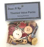 Craft buttons Dress It Up - Sewing Notions - Themed Value Pack 20+ pieces NOS
