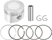 Motorcycle Piston Ring Gasket Kit - 9 Pieces Alloy Metal Piston Kit for 110cc 125cc Engine - Replacement for Chinese ATV Dirt Bike Pit Bike Go Kart Pocket Bike