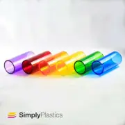 Coloured Tinted Extruded Acrylic Plastic Perspex Tube Pipe / Various Diameters