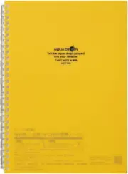 . Refillable Notebook (Journal), Lined Paper, 9.9 X 7.3 Inches, Yellow (N1608-5)