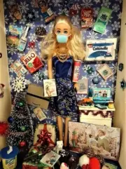 CO VID CHRISSY 2020 Pandemic Quarantine Barbie Style Doll Keepsake Memorabilia