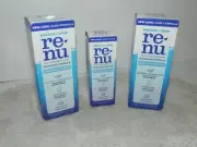 3 Bausch + Lomb ReNu Multi-purpose Advanced Formula 28oz Total. Exp: 8/24 3/24+