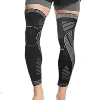[Generic] Lower Leg Compression Sleeve | Knee Sleeves Leg Sleeve | Knee Stabilizer Brace Shin Splint, Thigh & Calf Support Long Leg Brace for Men & Women