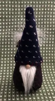 Handmade 9" GNOME Upcycled Sweater Wool ~ One of a Kind ~ Weighted Bottom