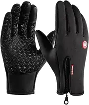 [Tadill] Waterproof Handwear for Cold Conditions Insulated Non-Slip Outdoor Use, BlackB, XXL