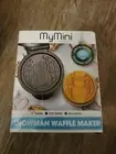 Snowman Nostalgia MyMini Waffle Maker 5" Cooking Surface Waffle Iron, Blue NEW
