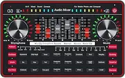 Audio Mixer, Sound Board for Pc/Phone Live Streaming Singing Gaming, Sound Mixer for 3.5mm Microphone, Xlr Interface with DJ Mixer Effects & Voice Changer, Denoise, Bluetooth Podcast Mixer