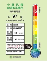 在飛比找Yahoo!奇摩拍賣優惠-＄柯柯嚴選＄SAMPO AD-W120P(含稅)AD-W12