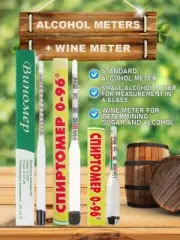 3-Piece Set Standard and Small Alcohol Meter + Wine Meter for Determining Sugar