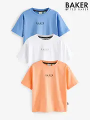Baker by Ted Baker 100% Cotton T-Shirts 3 Pack (AB5470) | $69 - $78