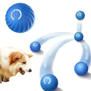 Interactive 56mm Smart Dog Toy Ball Automatic Moving USB Rechargeable Pet Ball-Blue